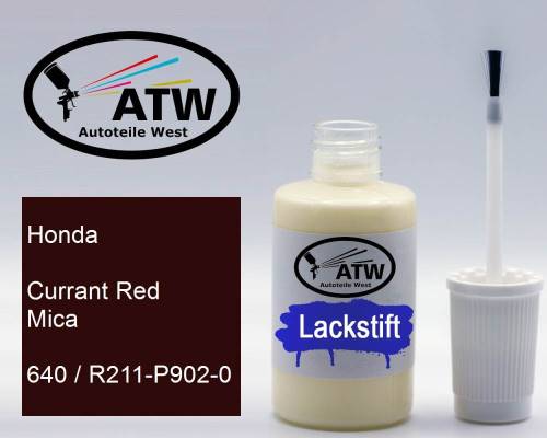 Honda, Currant Red Mica, 640 / R211-P902-0: 20ml Lackstift, von ATW Autoteile West.